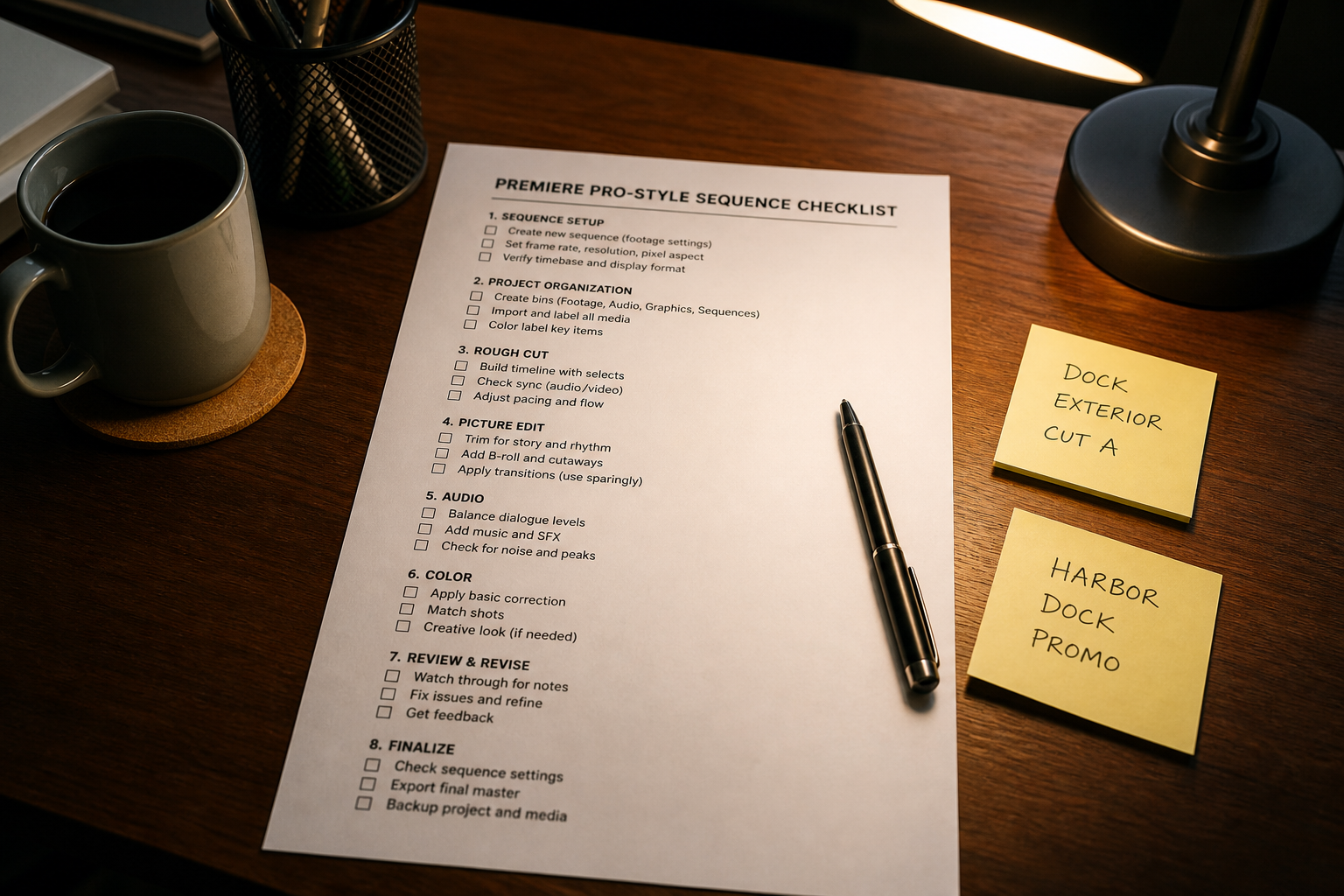 Premiere Pro Sequence Checklist from Edit Inventory (No Invented Plugins) - Result