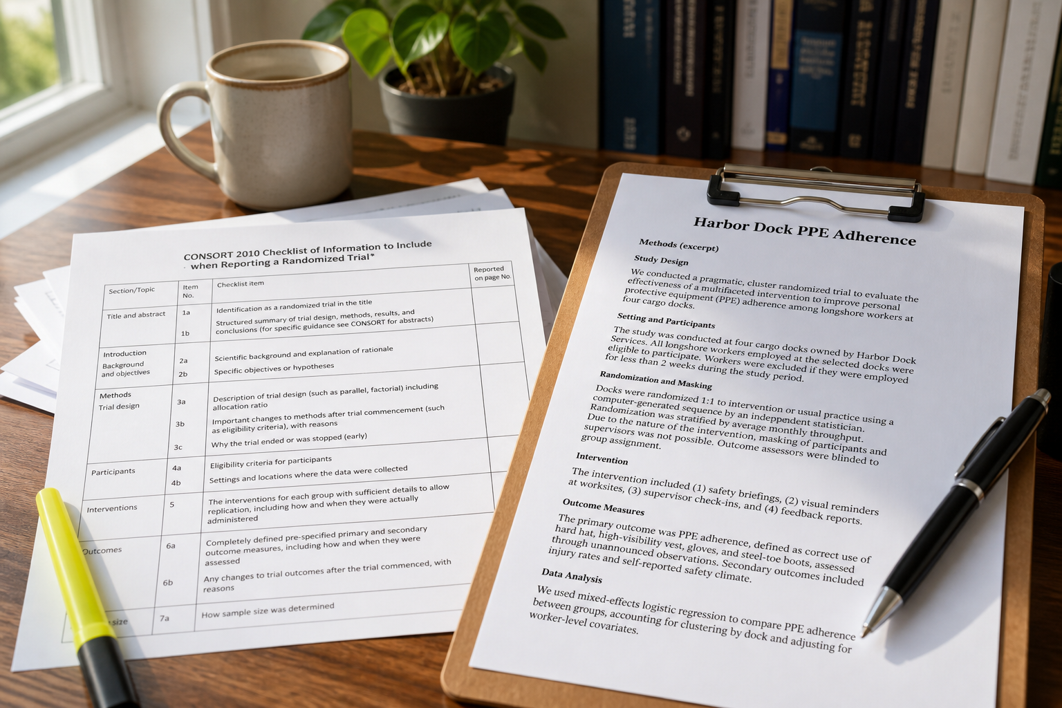 CONSORT Checklist Notes from Trial Methods Excerpt (No Invented Stats) - Result