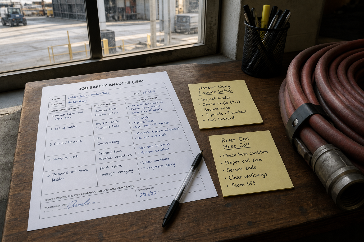OSHA JSA Checklist from Task Step Inventory (Not Certification Not Legal Advice) - Result