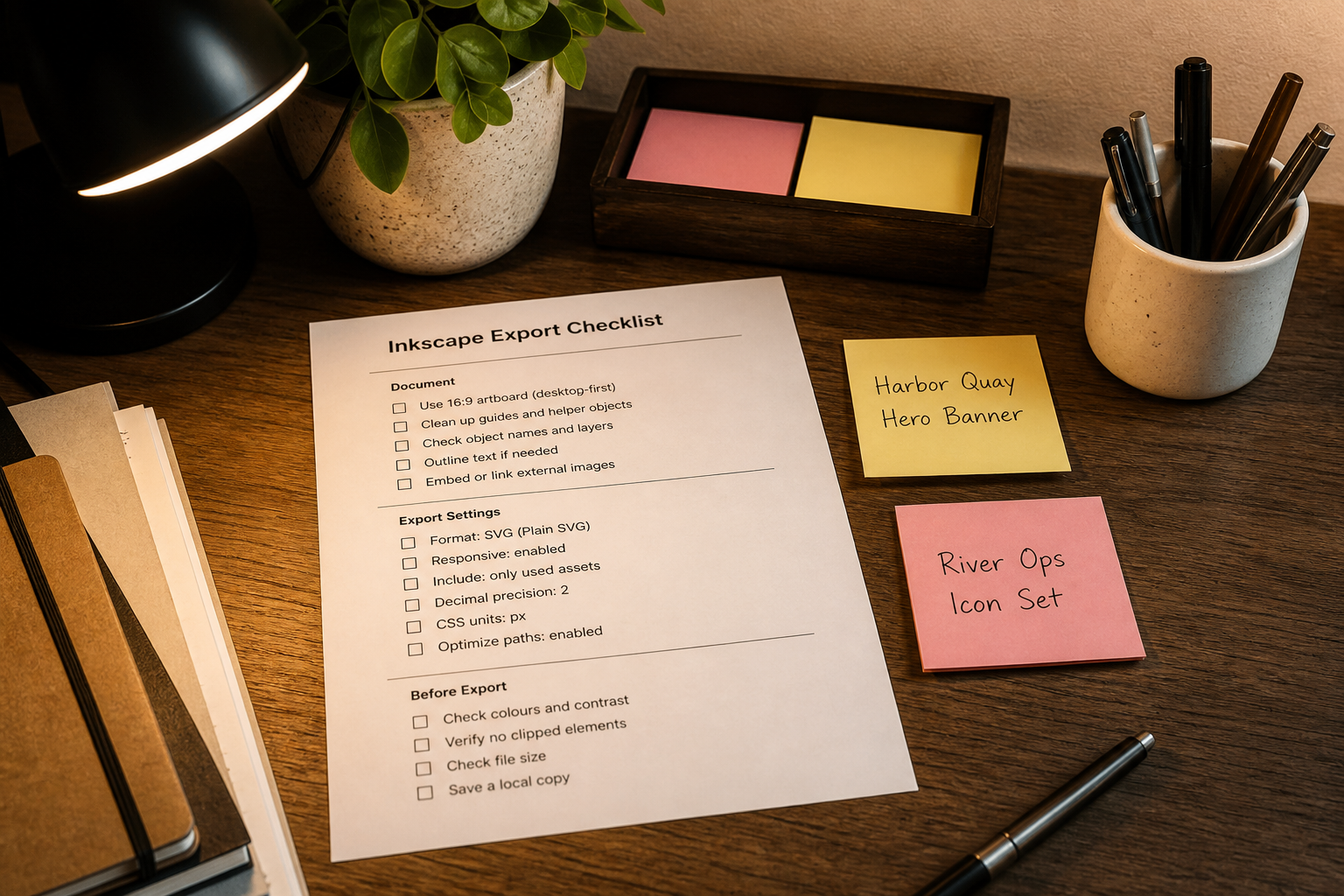 How to Use Inkscape Export Checklist from Artboard Inventory (No Invented Assets)