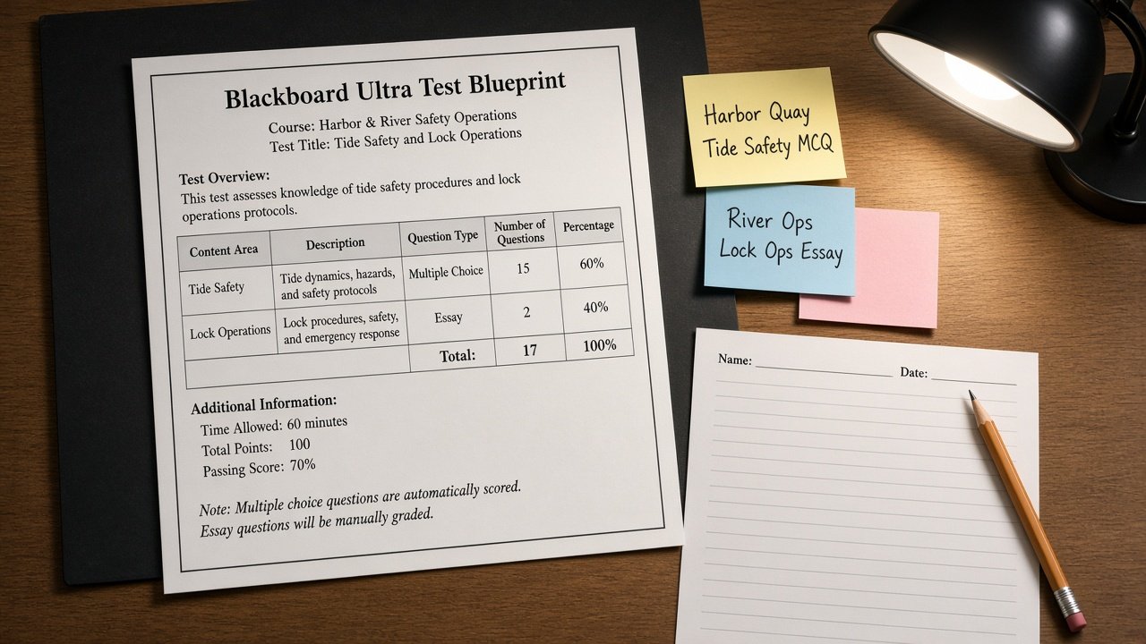 How to Use Blackboard Ultra Test Blueprint from Question-Bank Inventory (No Invented Scores)