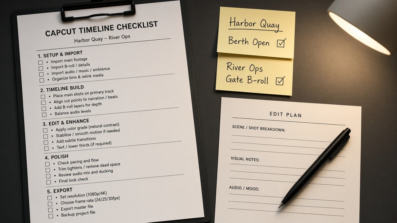 How to Use CapCut Timeline Checklist from Project Inventory (No Invented Effects)