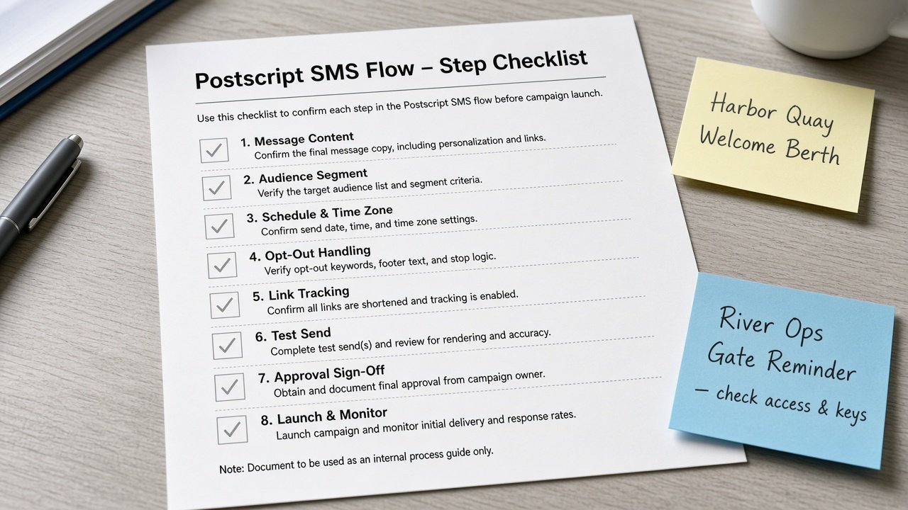 Postscript SMS Flow Step Checklist from Campaign Inventory (No Invented CTR) - Result