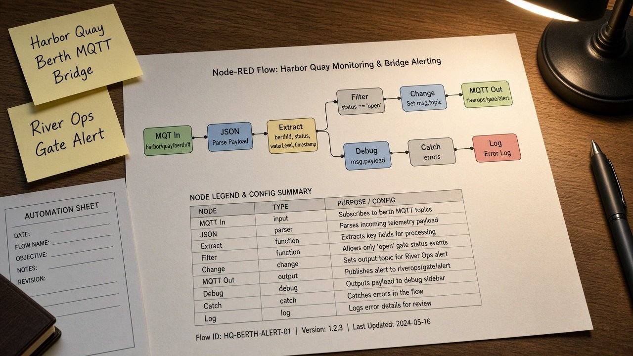 How to Use Node-RED Flow Node Map from Flows Inventory (No Invented Message Counts)