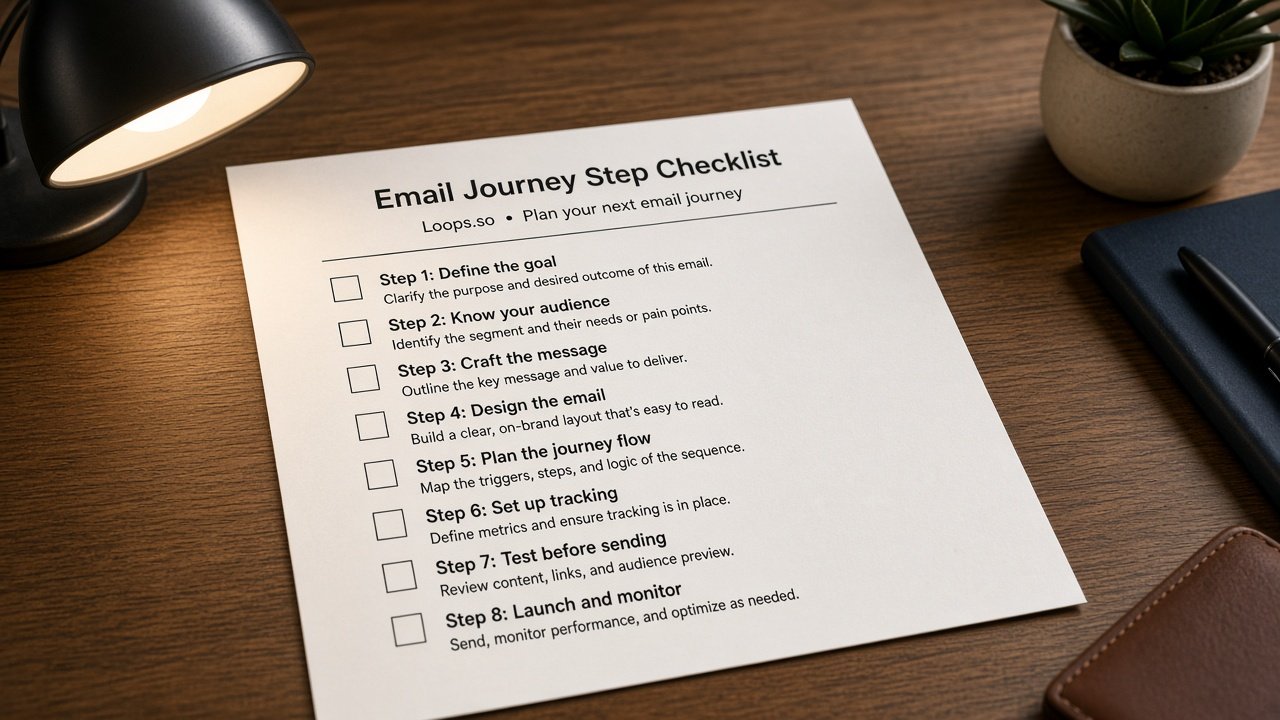 How to Use Loops.so Journey Step Checklist from Workspace Inventory (No Invented Open Rates)