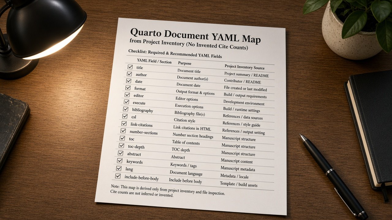 Quarto Document YAML Map from Project Inventory (No Invented Cite Counts) - Result