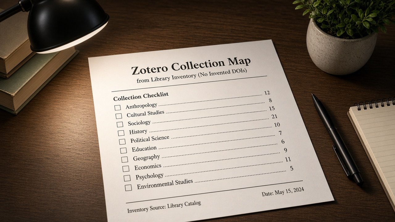 How to Use Zotero Nested Collection Checklist from Library Inventory (No Invented DOIs)