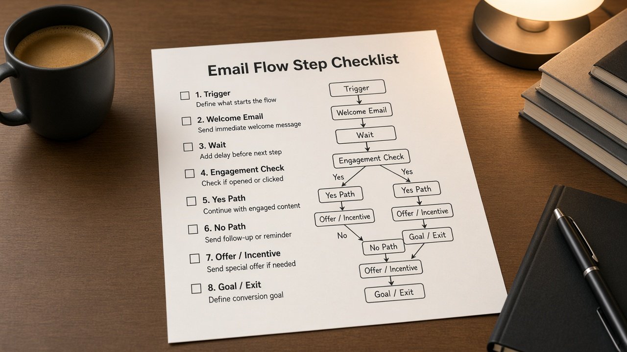 How to Use Klaviyo Flow Step Checklist from Segment Inventory (No Invented Open Rates)