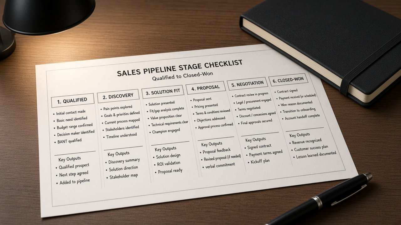 How to Use Pipedrive Pipeline Stage Checklist from Pipeline Inventory (No Invented Win Rates)