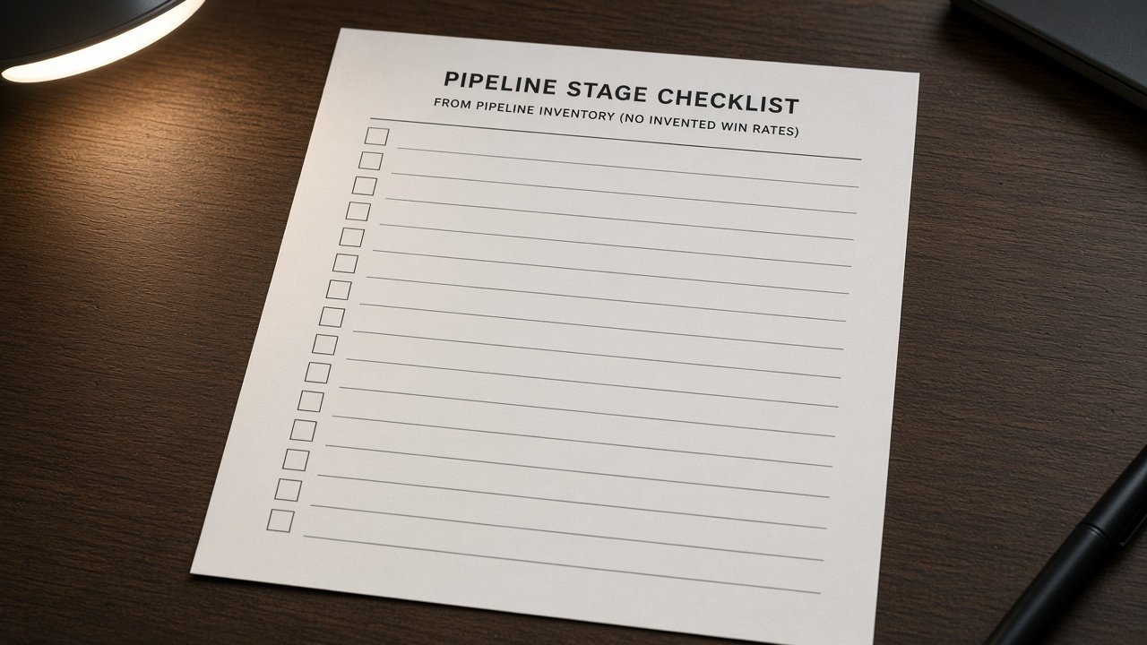 How to Use Copper CRM Pipeline Stage Checklist from Pipeline Inventory (No Invented Win Rates)