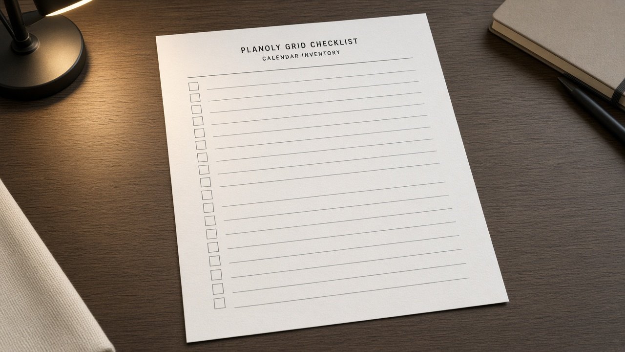Planoly Grid Checklist from Calendar Inventory (No Invented Engagement Rates) - Result