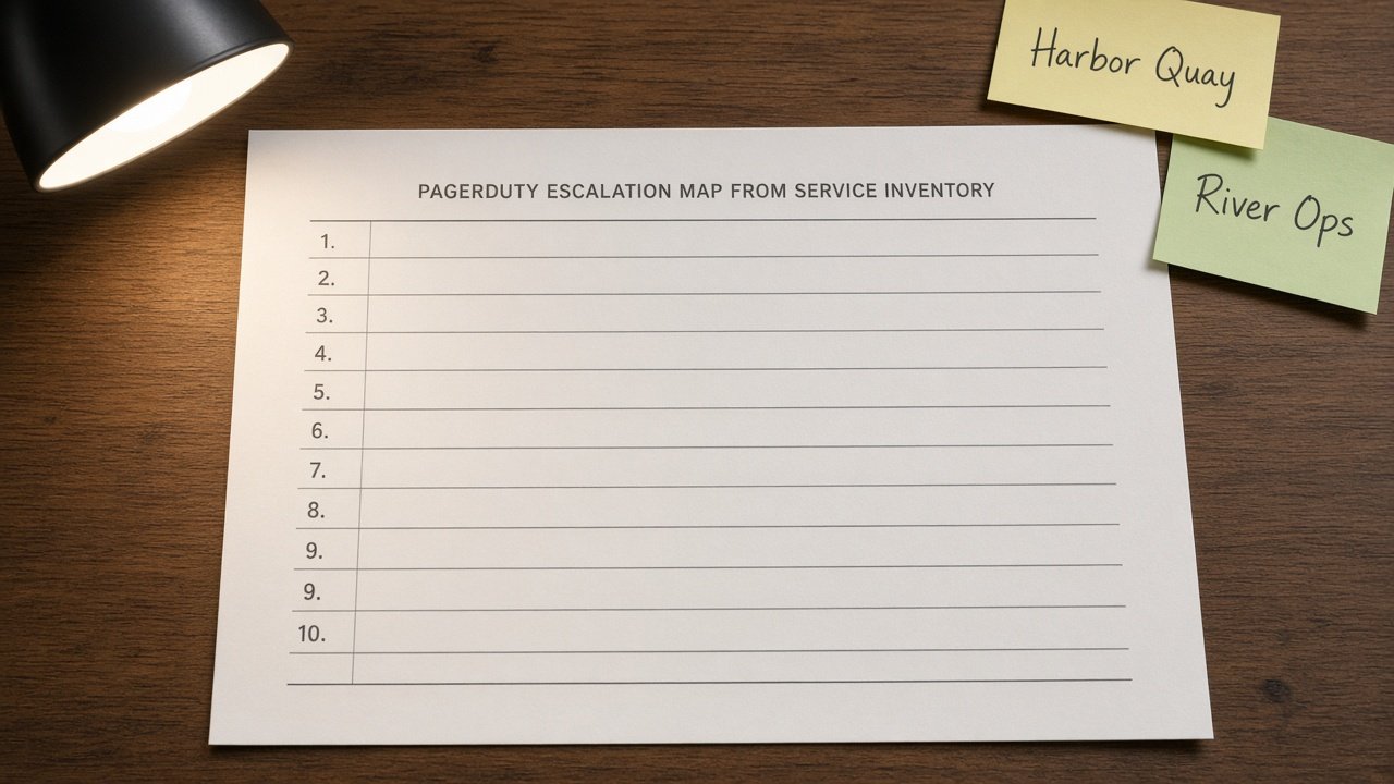 How to Use: PagerDuty Escalation Map from Service Inventory (No Invented MTTA)