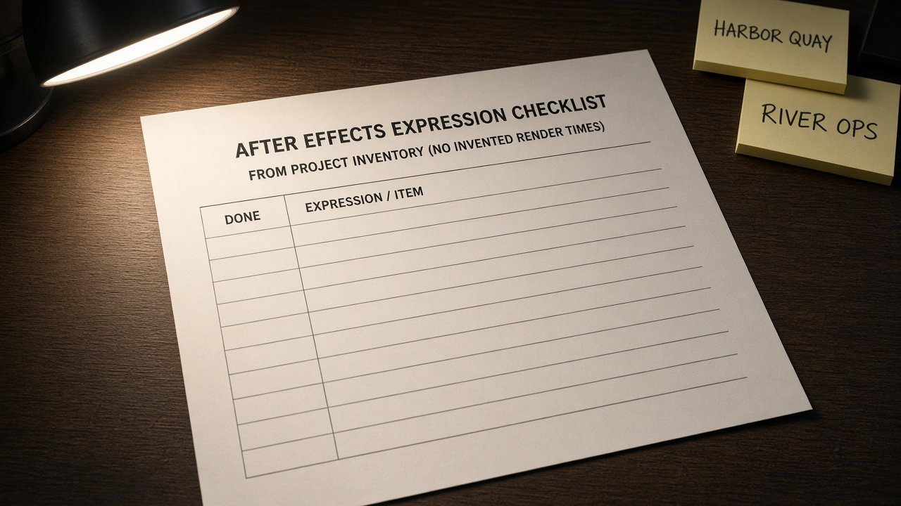After Effects Expression Map from Project Inventory (No Invented Render Times) - Result