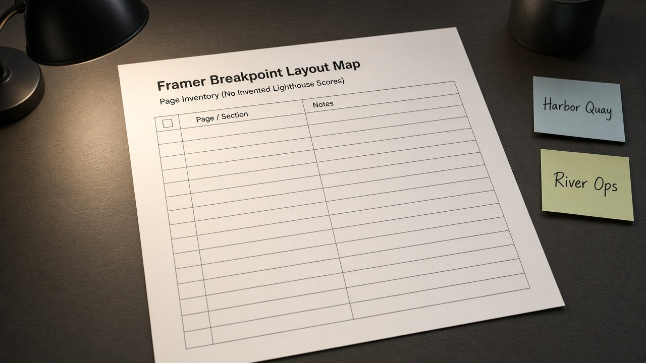 Framer Breakpoint Layout Map from Page Inventory (No Invented Lighthouse Scores) - Result