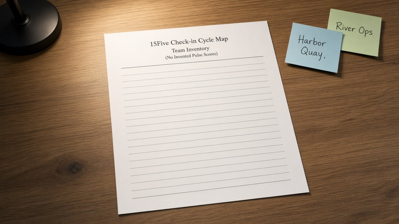 How to Use: 15Five Check-in Cycle Map from Team Inventory (No Invented Pulse Scores)