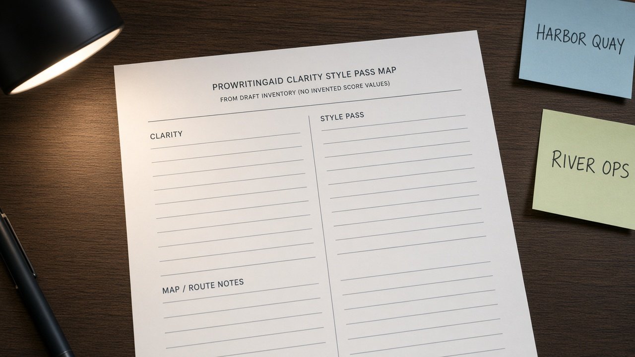 How to Use: ProWritingAid Clarity Style Pass Map from Draft Inventory (No Invented Score Values)