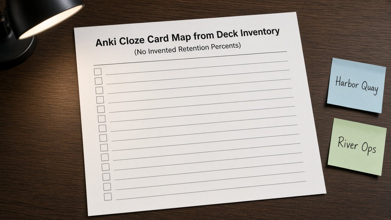 How to Use: Anki Cloze Card Map from Deck Inventory (No Invented Retention Percents)