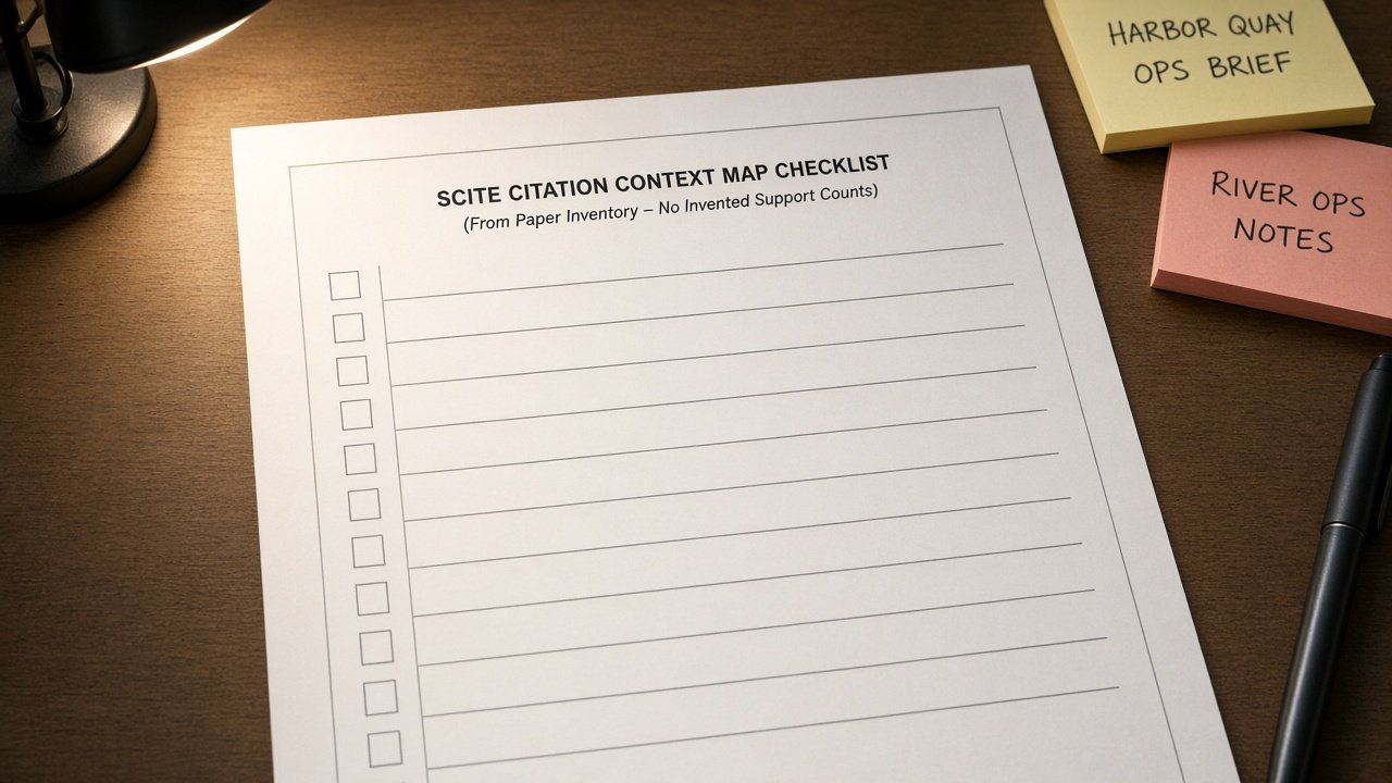 Scite Citation Context Map from Paper Inventory (No Invented Support Counts) - Result