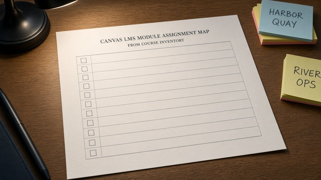 Canvas LMS Module Assignment Map from Course Inventory (No Invented Completion Rates) - Result