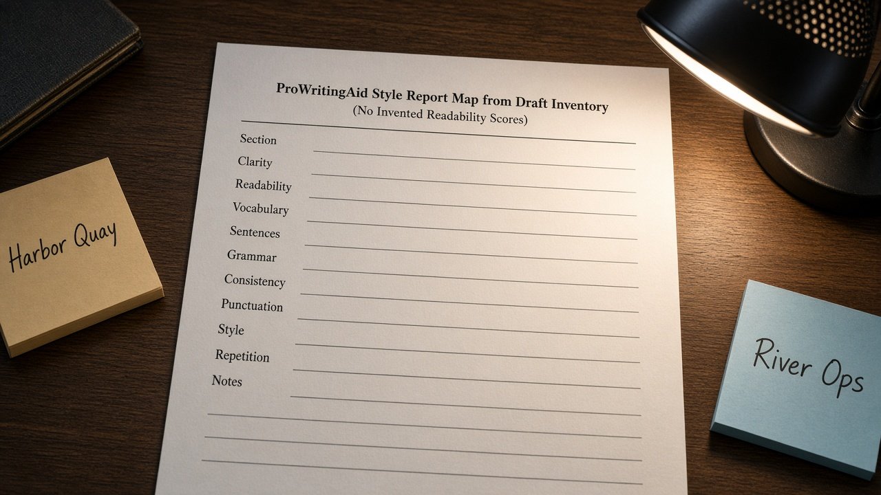 ProWritingAid Style Report Map from Draft Inventory (No Invented Readability Scores) - Result