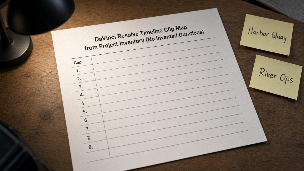 DaVinci Resolve Timeline Clip Map from Project Inventory (No Invented Durations) - Result