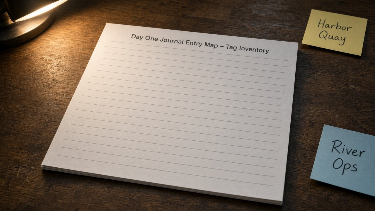 How to Use: Day One Journal Entry Map from Tag Inventory (No Invented Word Counts)