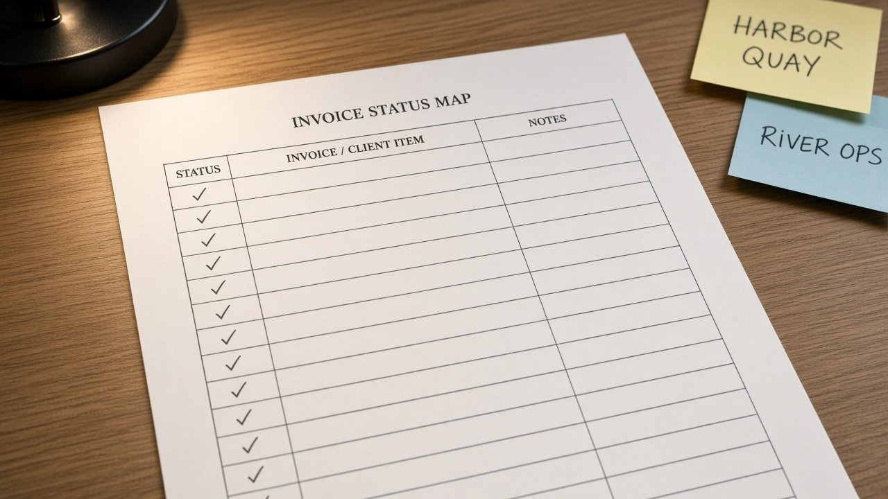 How to Use: Wave Accounting Invoice Status Map from Client Inventory (No Invented Revenue Totals)