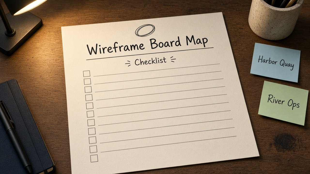Whimsical Wireframe Board Map from Diagram Inventory (No Invented Usage Stats) - Result