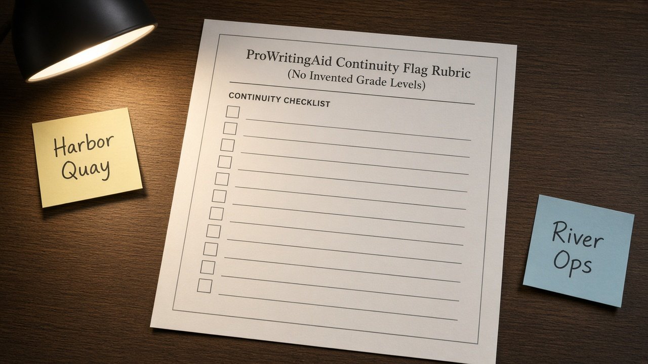 How to Use: ProWritingAid Continuity Flag Rubric (No Invented Grade Levels)