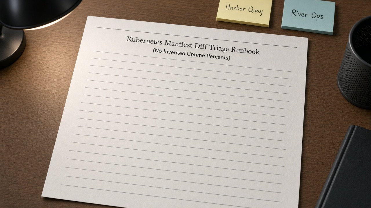 How to Use: Kubernetes Manifest Diff Triage Runbook (No Invented Uptime Percents)