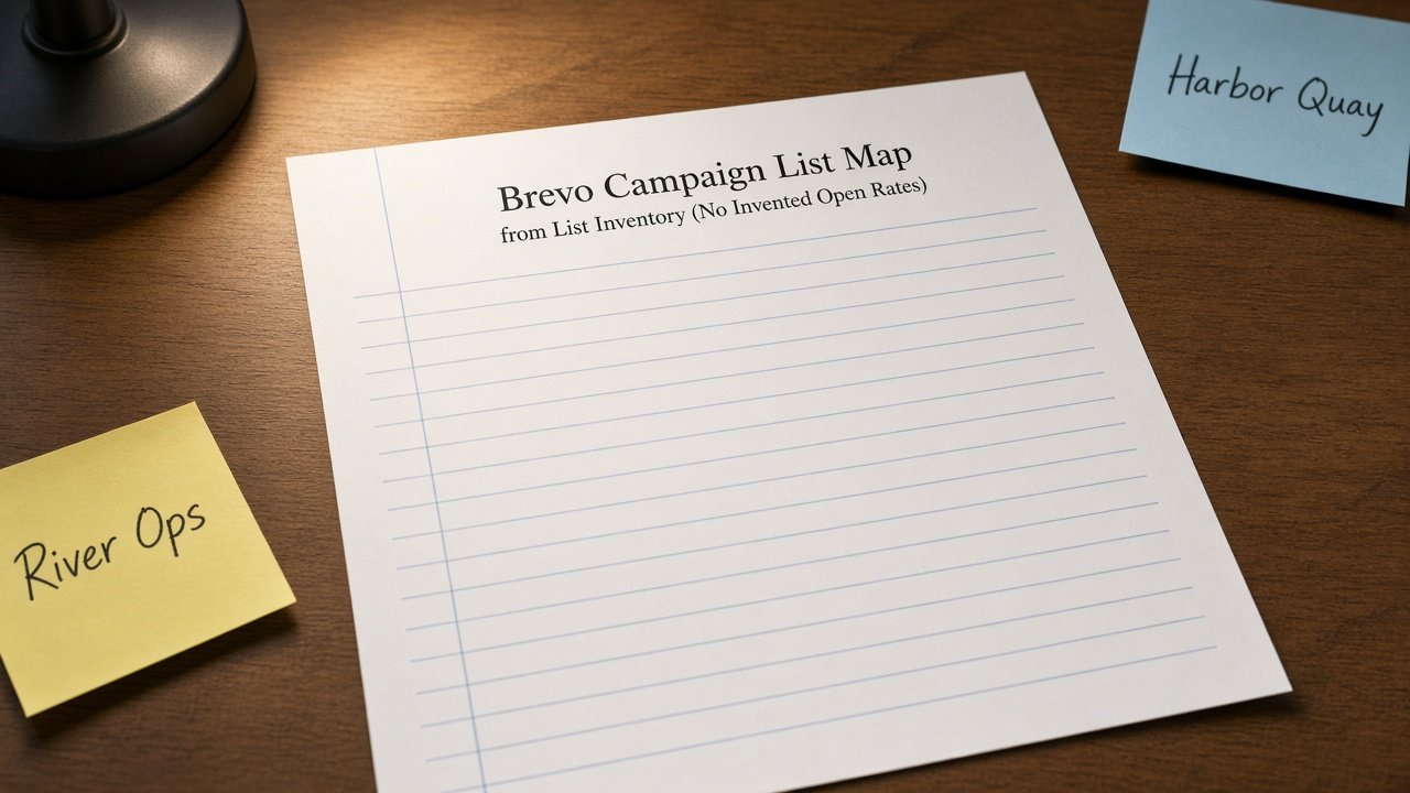 Brevo Campaign List Map from List Inventory (No Invented Open Rates) - Result