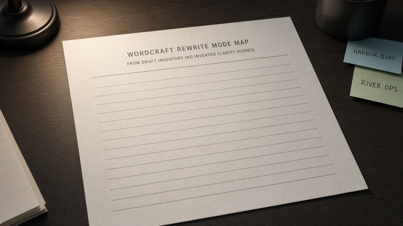 Wordcraft Rewrite Mode Map from Draft Inventory (No Invented Clarity Scores) - Result