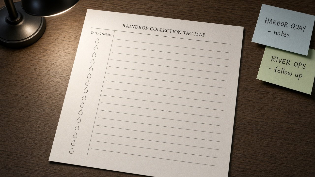 How to Use: Raindrop Collection Tag Map from Bookmark Inventory (No Invented Click Counts)