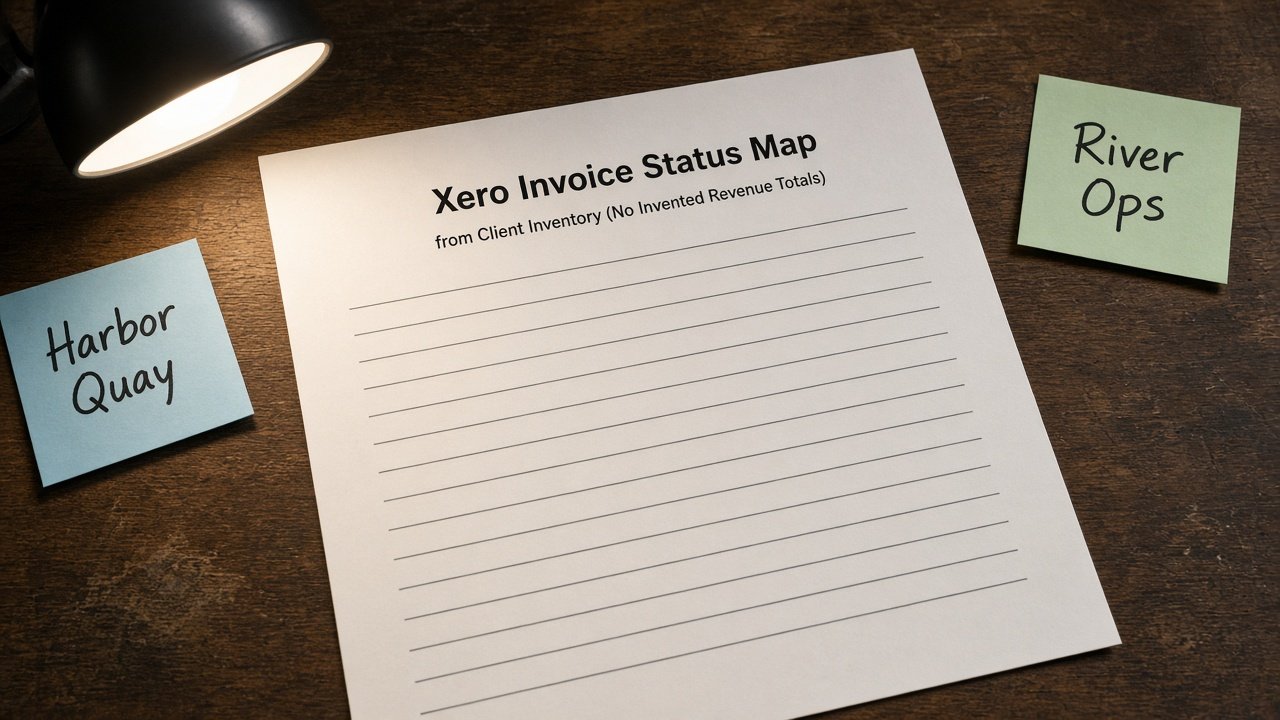 How to Use: Xero Invoice Status Map from Client Inventory (No Invented Revenue Totals)