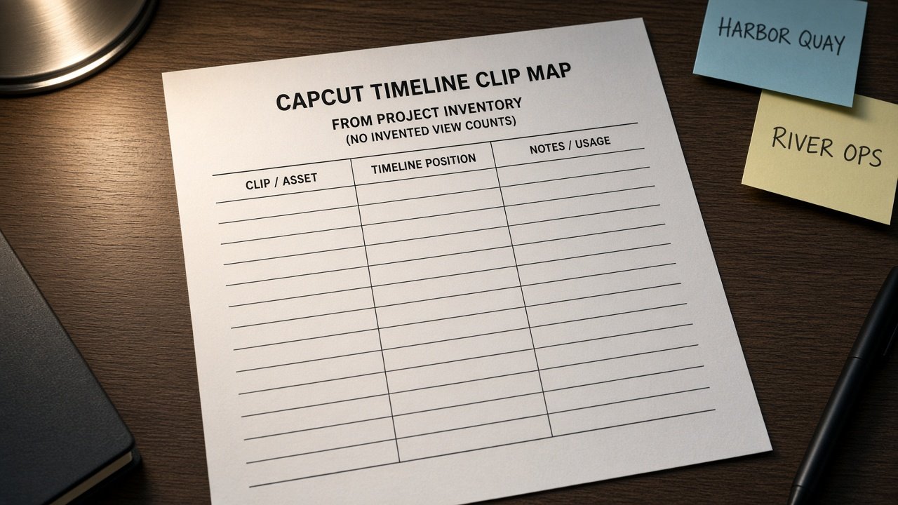 How to Use: CapCut Timeline Clip Map from Project Inventory (No Invented View Counts)