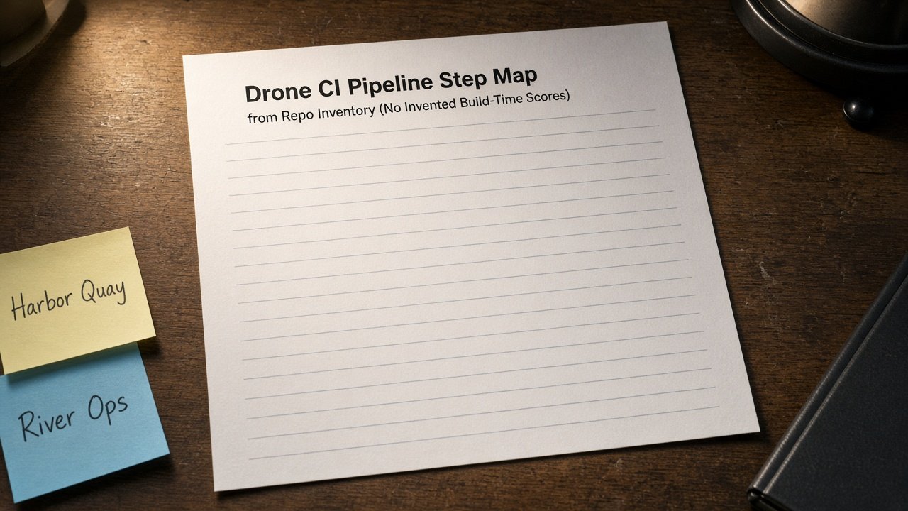 How to Use: Drone CI Pipeline Step Map from Repo Inventory (No Invented Build-Time Scores)