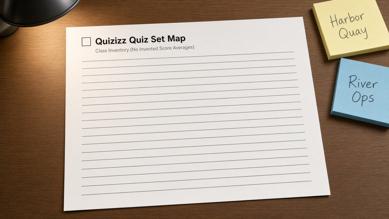 How to Use: Quizizz Quiz Set Map from Class Inventory (No Invented Score Averages)