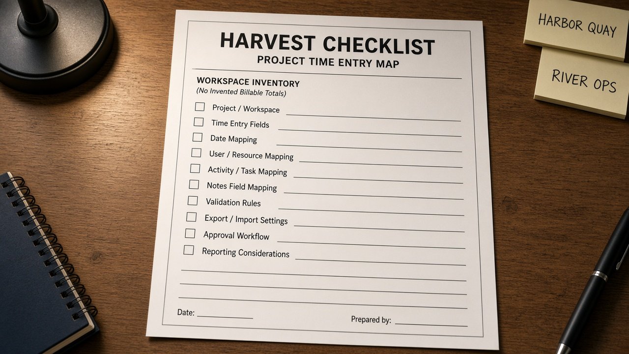 Harvest Project Time Entry Map from Workspace Inventory (No Invented Billable Totals) - Result