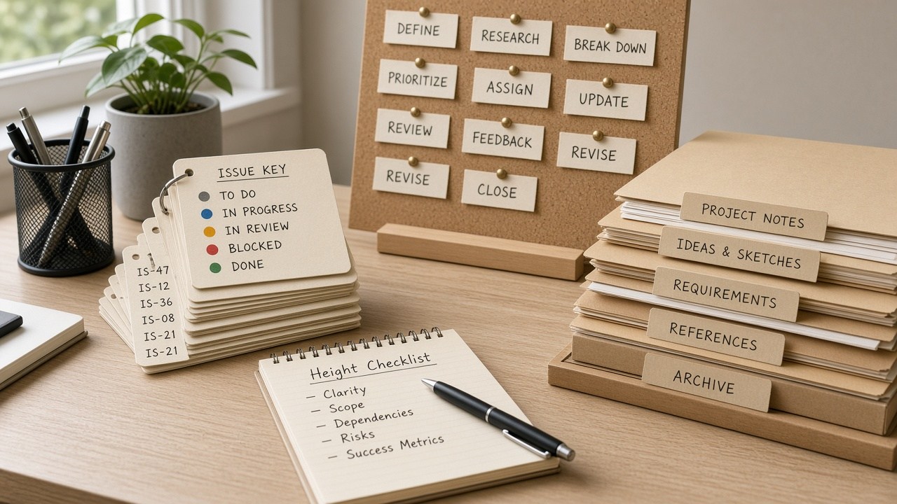 How to Use: Height Issue Project Board Checklist from Workspace Notes (No Invented Velocity Scores)
