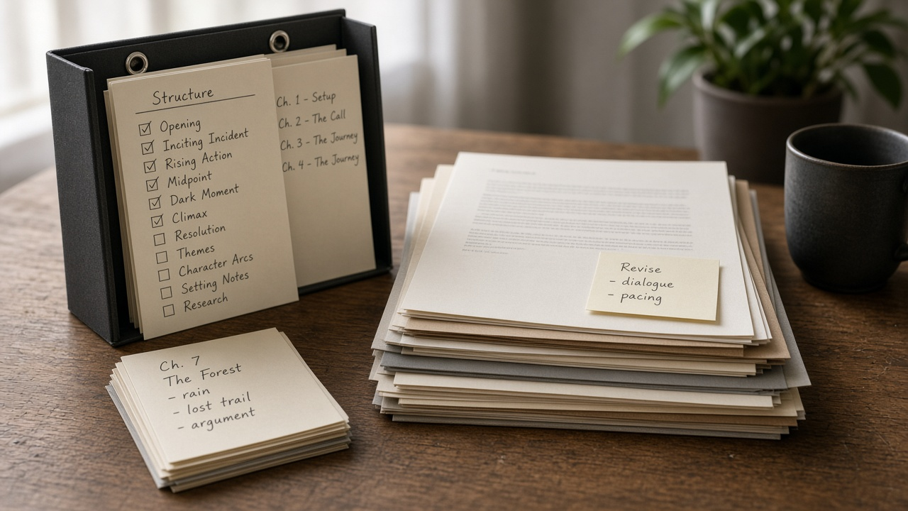 Scrivener Binder Chapter Folder Checklist from Manuscript Notes (No Invented Word Counts) - Result
