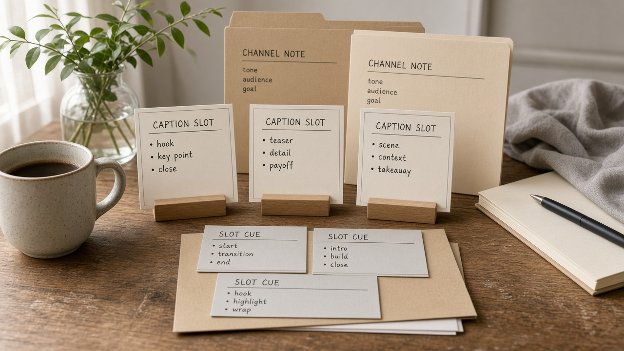 How to Use: Later Media Caption Slot Checklist from Channel Notes (No Invented Engagement Rates)