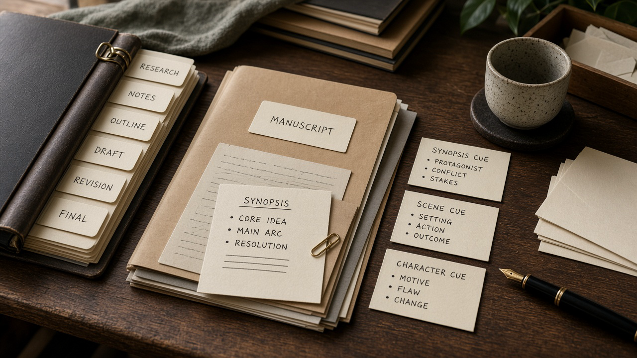 How to Use: Scrivener Binder Section Label Checklist from Manuscript Notes (No Invented Word Counts)
