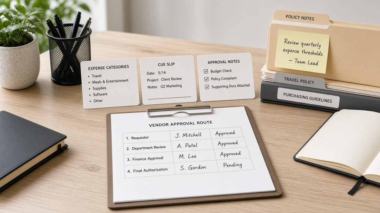 Certify Expense Vendor Approval Route Checklist from Policy Notes (No Invented Reimbursement Totals) - Result