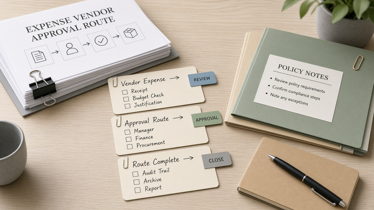 Ramp Expense Vendor Approval Route Checklist from Policy Notes (No Invented Reimbursement Totals) - Result