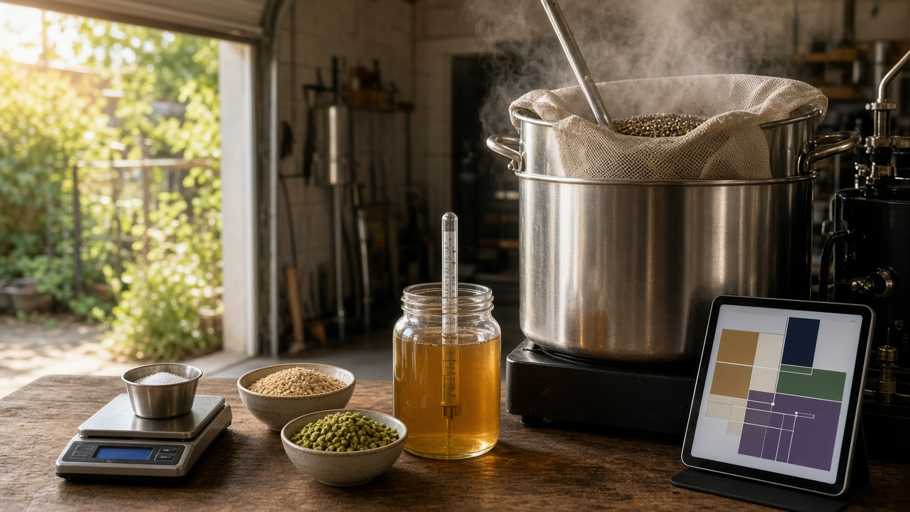 Brewfather Recipe Build Sheet for a BJCP Style Homebrew: Grain Bill, Water Additions, Mash Steps, and Fermentation Profile - Result