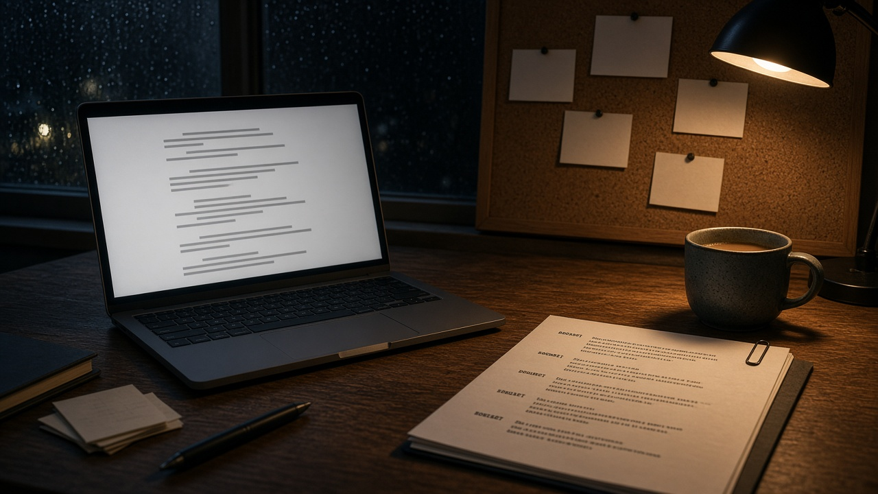Fountain Screenplay Formatter: Turn a Scene Treatment into Clean Fountain Markup with Dual Dialogue, Notes, and Title Page - Result