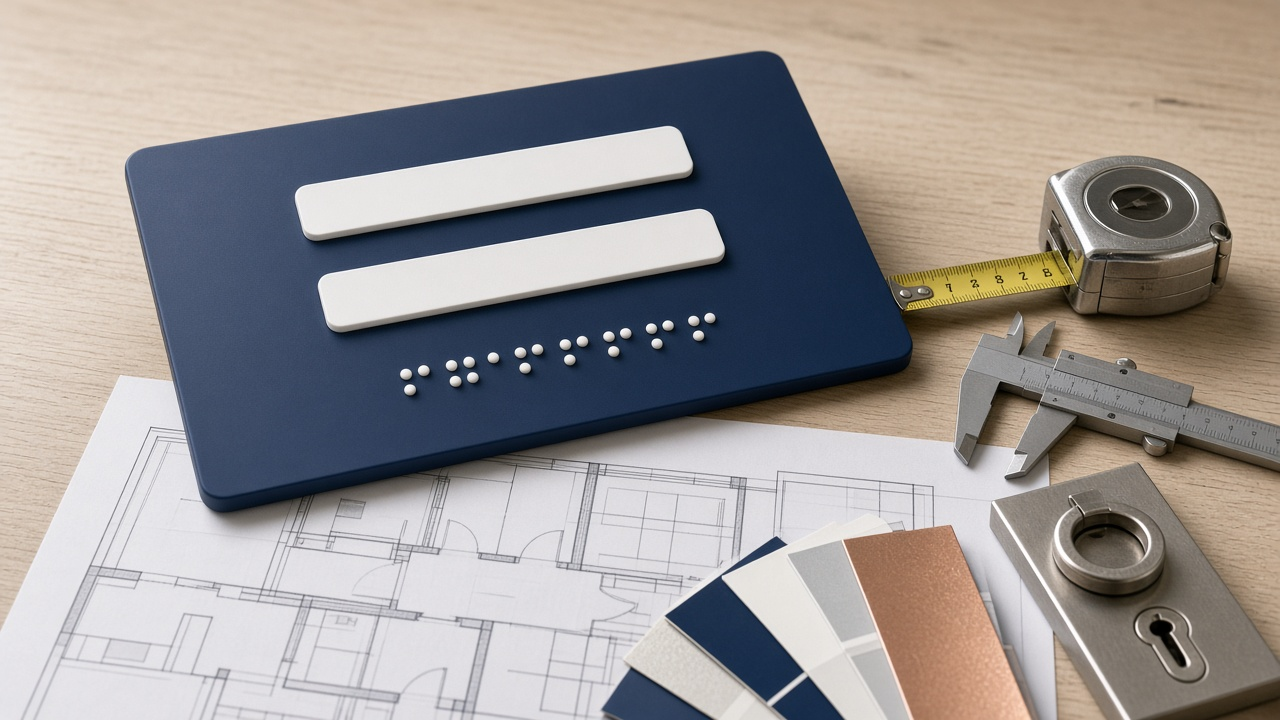 ADA Tactile Room Sign Schedule for a Wayfinding Package: Section 703 Raised Characters, Braille, Mounting Heights, and Door Side Locations - Result