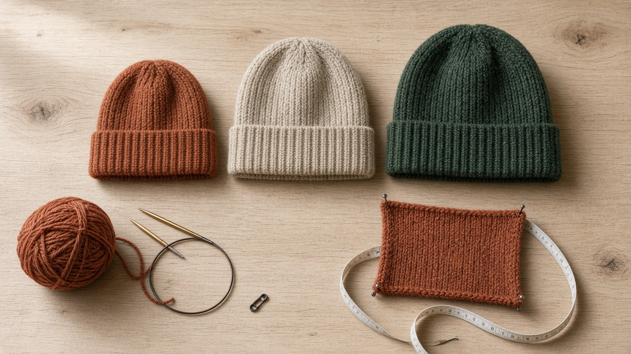Knitting Pattern Writer: Graded Hat Pattern in Three Sizes with Gauge Math, Standard Abbreviations, and Tech Edit Stitch Counts - Result