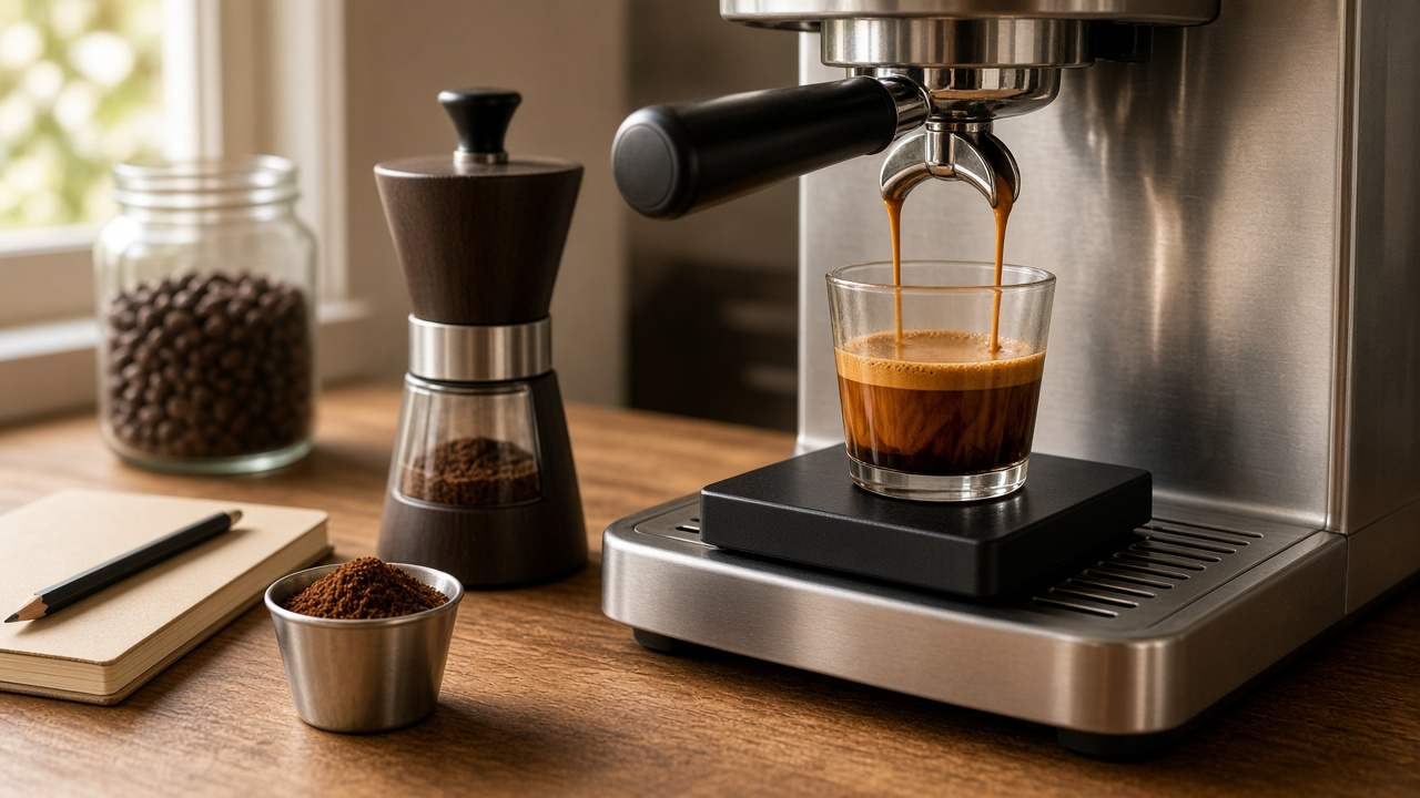 Home Espresso Dial-In Coach: Dose, Yield and Brew Ratio, Shot Time, One Variable Grind Changes by Taste, Puck Prep, and a Shot Log for a New Bag of Beans - Result