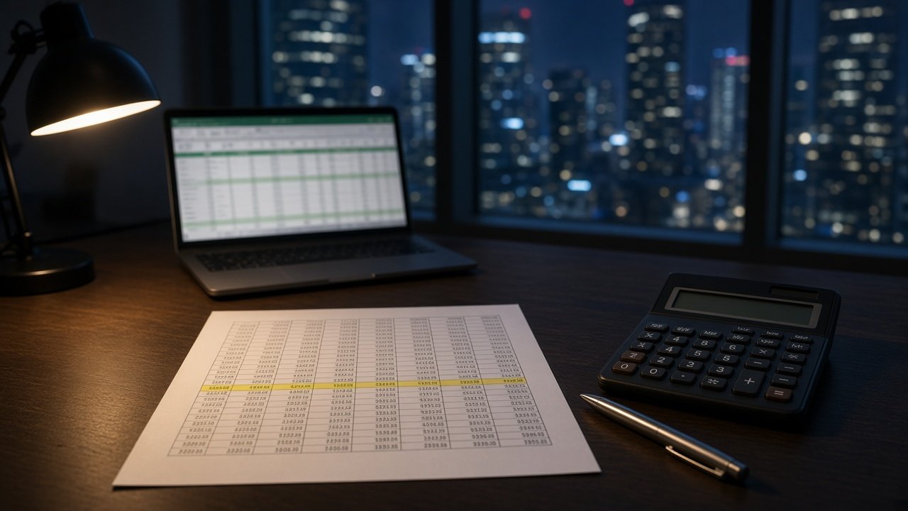 Investment Banking Comps Table from Pasted Company Data - Result